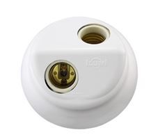 PLAFONIER SOQUETE PORCELANA 2 LAMP BR