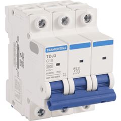 DISJUNTOR DIN TRIP   10A CURVA C TDJ3 BR