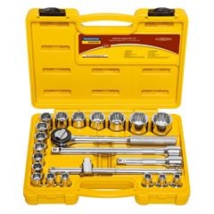 JOGO SOQUETE ESTRIADO 1/2” C/MALETA 22PC