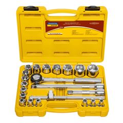 JOGO SOQUETE SEXTAVADO 1/2” MALETA 22PC