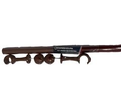 VARAO CORTINA 2KIT COMP 28MMX3M MOGNO