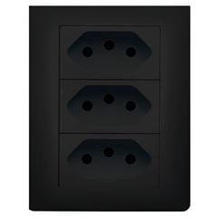 CANALETA PVC JERI BLAC CJ 3 TOM 2P+T 10A