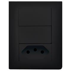 CANALETA PVC JERI BLAC CJ 2 INT+1TOM 10A