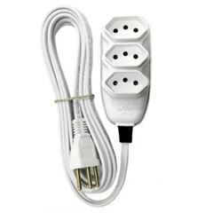 EXTENSAO TRI CB PAR 2X0,75MM  2,5M BR EC