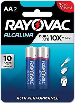 PILHA ALCALINA PEQ AA 1,5V C/2PC AZ