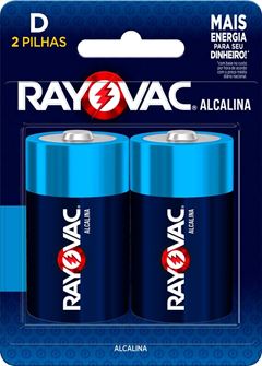 PILHA ALCALINA GRANDE D2 1,5V C/2PC AZ