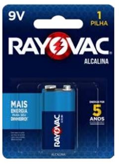 PILHA BATERIA ALCALINA 9V AZ