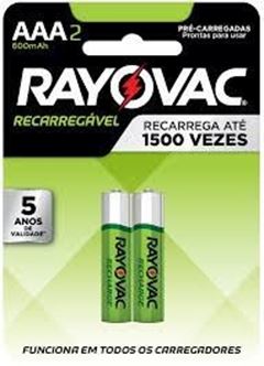 PILHA ALCAL RECARREG PAL AAA 1,2V C/2PC