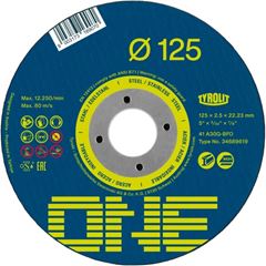 DISCO DE DESBASTE INOX 115X6X22,23MM ONE