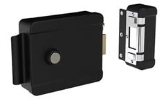 FECH ELETRICA 12V BIPARTIDA C/BOT PRETO