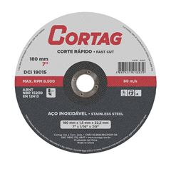 DISCO DE CORTE INOX 180X1,6X22,22