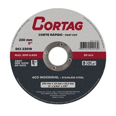 DISCO DE CORTE INOX 230X1,9X22,22