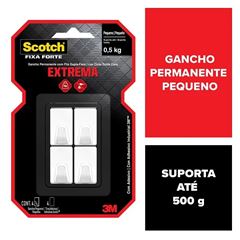 GANCHO PLASTICO ADESIVO SCOTCH P 4PC BR