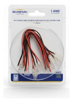 KIT 10 CABO P/INSTALACAO FITA LED 8MM