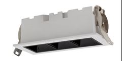 SPOT LED IRIS   6W EMB QUAD BIV BR/PT