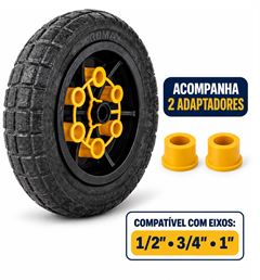 RODA PNEU MAC CAR C/ADAPT  3/4” 1/2” 1”